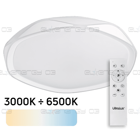 LED Димираща CCT плафониера с дистанционно управление, бяла, max. 72W, 3000K-6500К, 220-240V AC, кръг, IP20