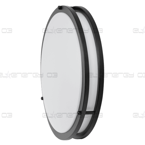 Декоративна LED плафониера 24W, 4200K, 220-240V AC, Черна, кръг, IP20
