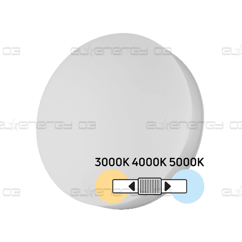 LED плафониера 18W/24W/30W, CCT 3000K/4000K/5000K, 220V-240V AC, IK08, бяла, кръг, IP54