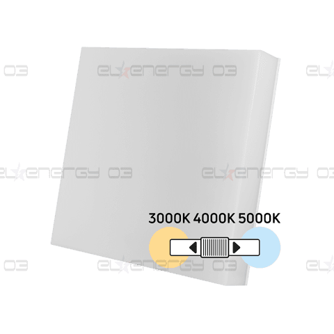 LED плафониера 18W/24W/30W, CCT 3000K/4000K/5000K, 220V-240V AC, IK08, бяла, квадрат, IP54