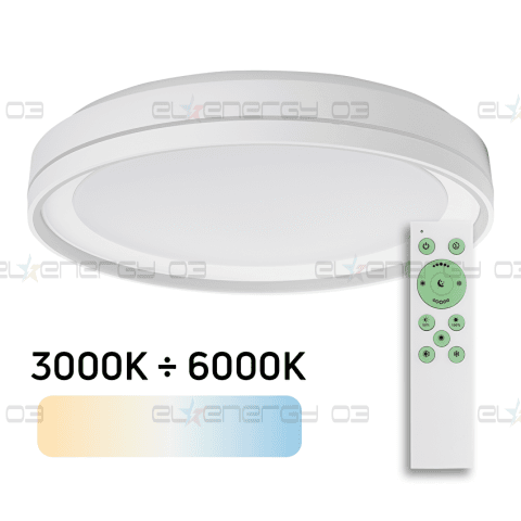 LED ДИМИРАЩА CCT ПЛАФОНИЕРА С ДИСТАНЦИОННО, БЯЛА, 45W, 3000/4000/6000К, 220-240V AC, IP20