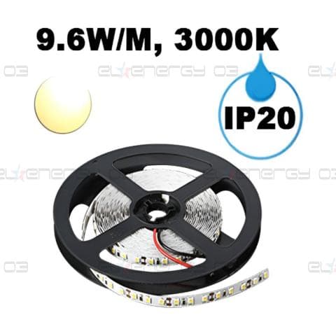 LED ЛЕНТА, 9.6W/M, 3000K, 12V DC, SMD2835, 120 LEDS/M