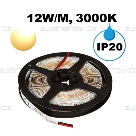 LED ЛЕНТА, 12W/M, 3000K, 12V DC, SMD3014, 120 LEDS/M