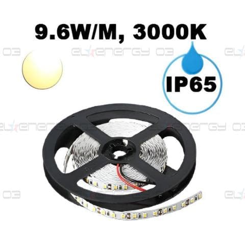 LED ЛЕНТА, 9.6W/M, 3000K, 12V DC, SMD2835, 120 LEDS/M, IP65