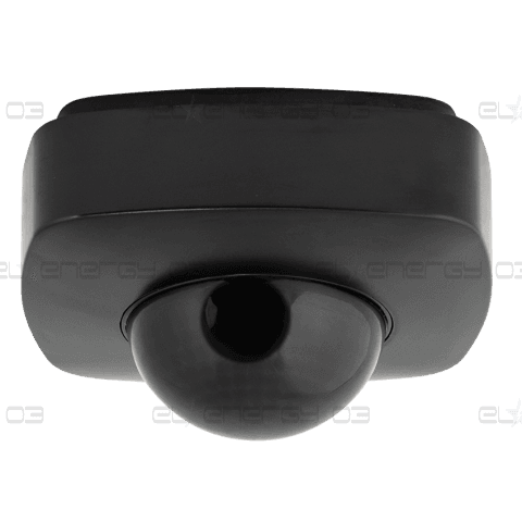 PIR сензор за движение и присъствие за открит монтаж с черна леща, 360°, 10m, IP20, черен