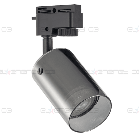 Тяло за релсов монтаж, стъклено, двупроводно, GU10, 220-240V AC, IP20, черно