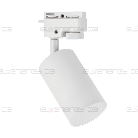 Тяло за релсов монтаж, стъклено, двупроводно, GU10, 220-240V AC, IP20, бяло