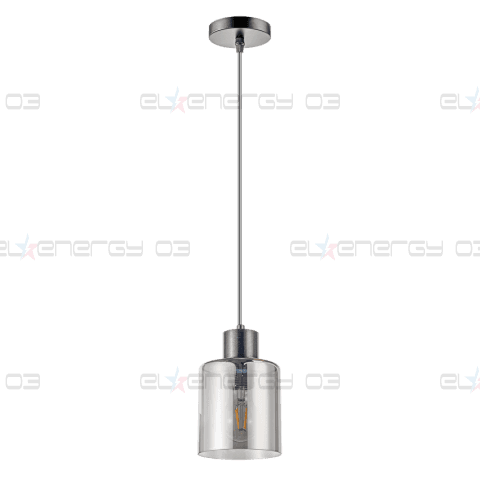 Висящо осветително тяло, стъклено, 1m, E27, 220-240V AC, черно