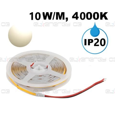 Професионална LED лента 10W/m, 4000K, 24V DC, 320 LEDs/m, COB
