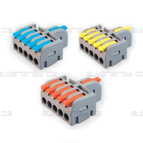 Бърза връзка отваряема 1P/5х0,2-4мм2 за гъвкав/твърд проводник 32A 250V (блист. 9 бр.) Commel