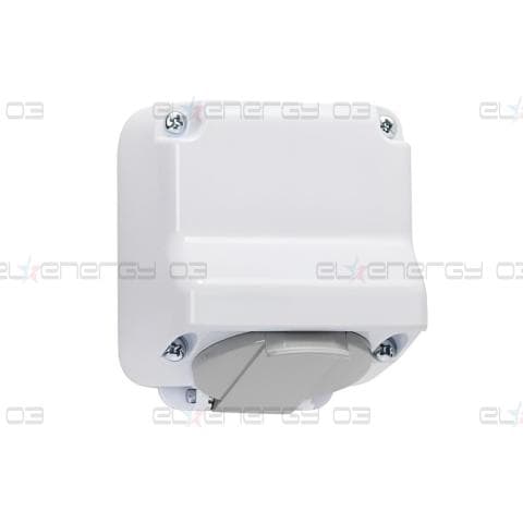 Контакт IP44, 16A, 250V, Бял