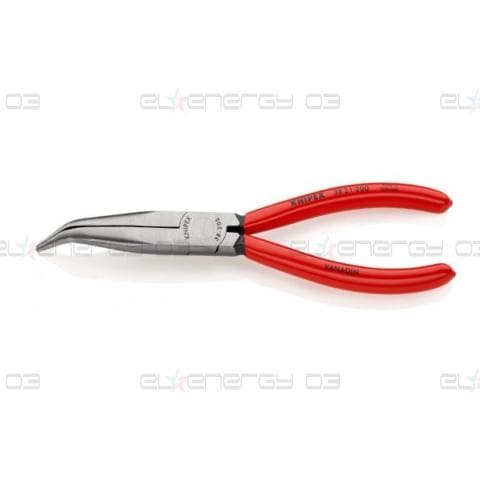 Клещи с извит дълъг остър връх, червена ръкохватка 200мм, Knipex