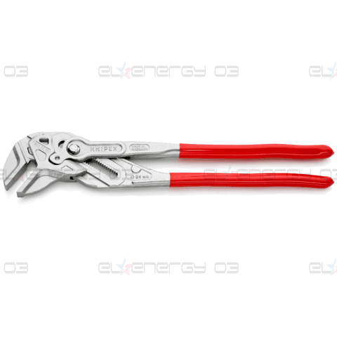 Клещи раздвижени, хромирани, червена ръкохватка 400мм, Knipex