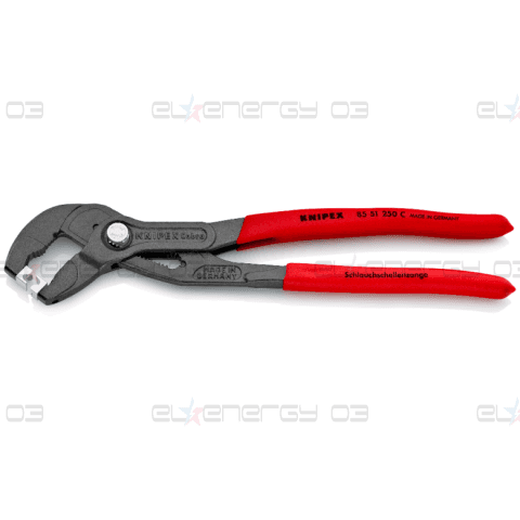 Клещи раздвижени за скоби, червена ръкохватка 250мм, Knipex