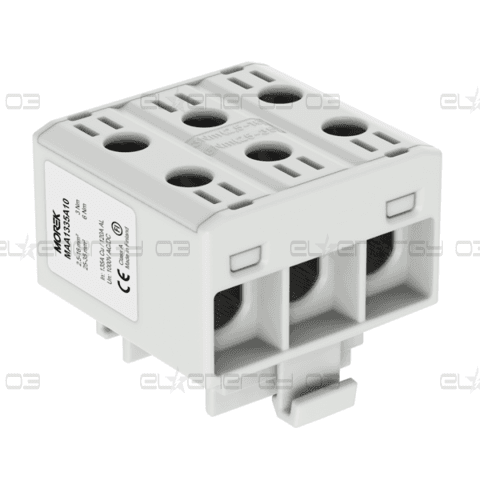 Тунелна клема СИВА 3P 135A с 6 отвора OTL35-3x 3x1xAl/Cu 2,5-35mm² 1000V MOREK