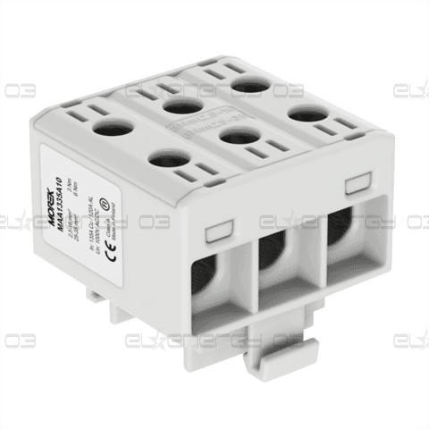 Тунелна клема СИВА 3P 160A с 6 отвора OTL50-3x 3x1xAl/Cu 1,5-50mm² 1000V MOREK