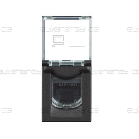 Розетка RJ45 cat.5e UTP 1 мод. цвят Черен /блистер/ Classia Bticino