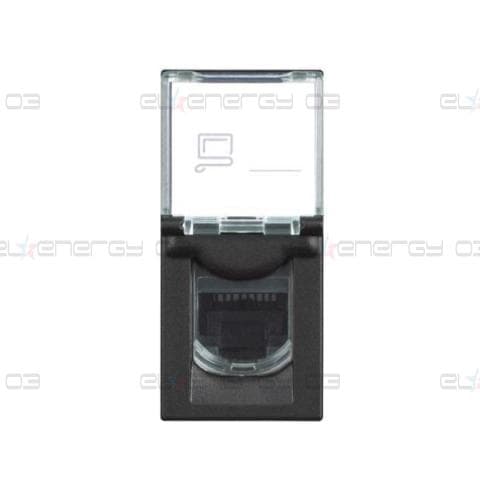Розетка RJ45 cat.6 STP 1 мод. цвят Черен /блистер/ Classia Bticino