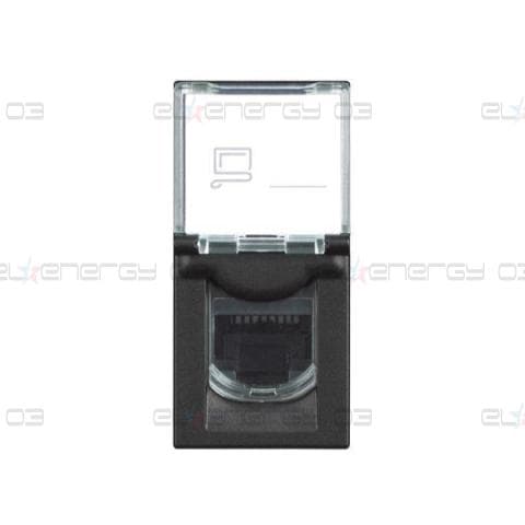 Розетка RJ45 cat.6 UTP 1 мод. цвят Черен /блистер/ Classia Bticino