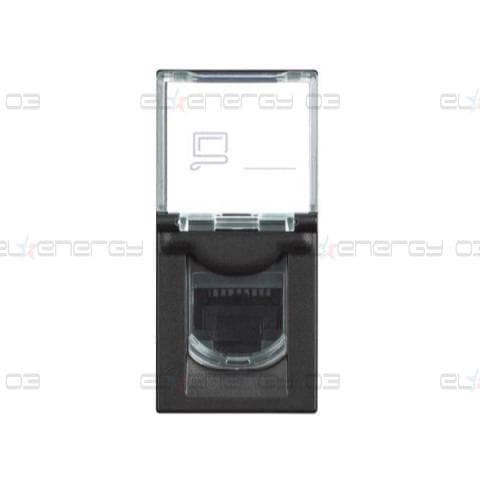 Розетка RJ45 cat.6A STP 1 мод. цвят Черен /блистер/ Classia Bticino