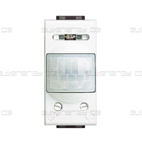 Датчик за движение PIR, 105°, обхват 6m @ h=1.2m, LED ≤ 50W, изисква неутрала, 1 мод. цвят Бял LL Bticino
