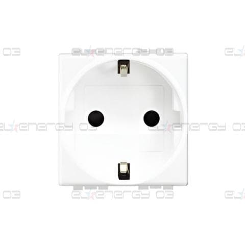 Контакт ШУКО 2P+E 2 мод. 16A цвят Бял LL Bticino