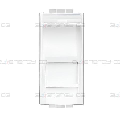 Розетка RJ45 cat.5е UTP конектор toolless IDC 1 мод. цвят Бял LL Bticino