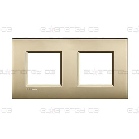 Рамка 2+2 мод. метална Gold mat AIR LL Bticino
