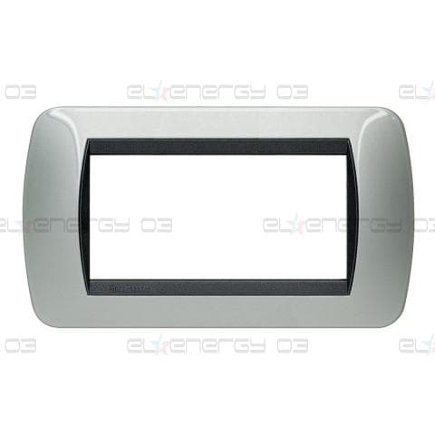 Рамка 4 мод. Light aluminium LL International Bticino