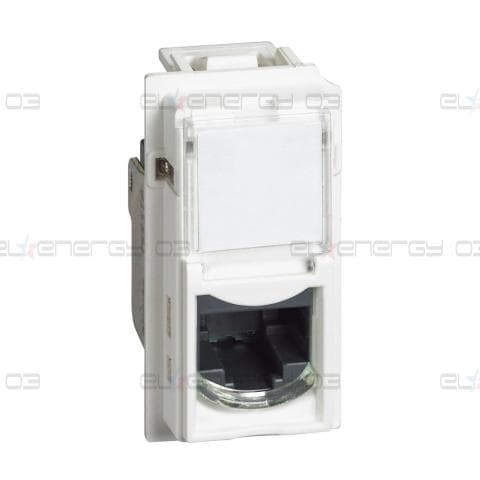 Розетка RJ45 cat.5e UTP конектор toolless IDC 1 мод. цвят Бял Living Now Bticino