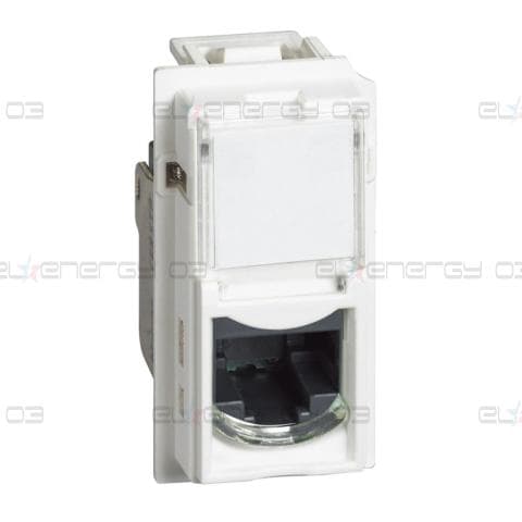 Розетка RJ45 cat.6 FTP конектор toolless IDC 1 мод. цвят Бял Living Now Bticino