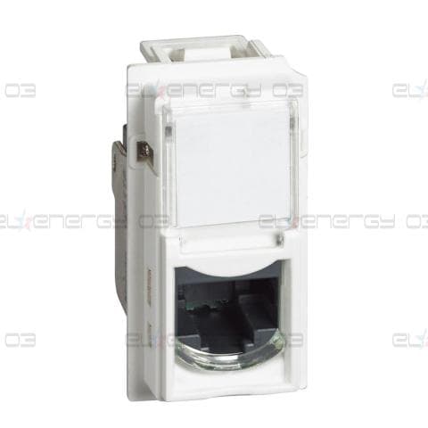 Розетка RJ45 cat.6 UTP конектор toolless IDC 1 мод. цвят Бял Living Now Bticino