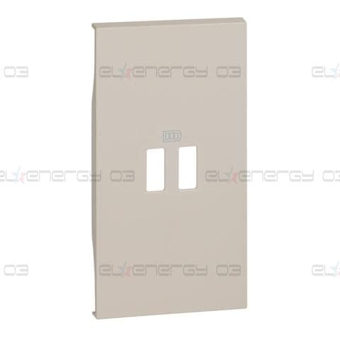 Лицев панел за USB розетка тип 2xA/2xC/A+C 2 мод. цвят Крем Living Now Bticino