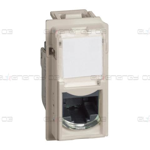 Розетка RJ45 cat.5e UTP конектор toolless IDC 1 мод. цвят Крем Living Now Bticino