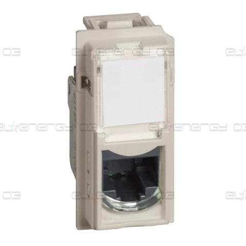 Розетка RJ45 cat.6 FTP конектор toolless IDC 1 мод. цвят Крем Living Now Bticino