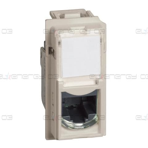 Розетка RJ45 cat.6 STP конектор toolless IDC 1 мод. цвят Крем Living Now Bticino