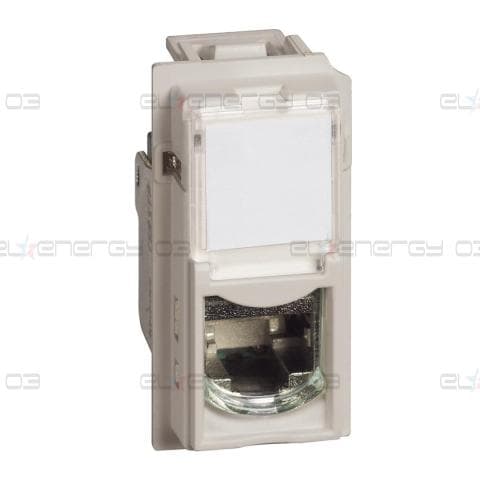 Розетка RJ45 cat.6 UTP конектор toolless IDC 1 мод. цвят Крем Living Now Bticino