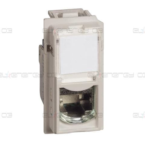 Розетка RJ45 cat.6A UTP конектор toolless IDC 1 мод. цвят Крем Living Now Bticino