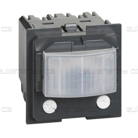 Датчик за движение PIR, 105°, обхват 6m @ h=1.2m, LED ≤ 50W, с ключ, изисква неутрала, 2 мод. Living Now Bticino