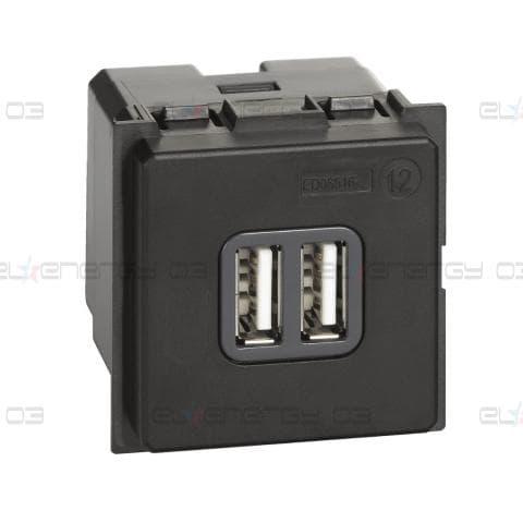 Розетка 2xUSB за зареждане тип A 3A 15W 2 мод. Living Now Bticino