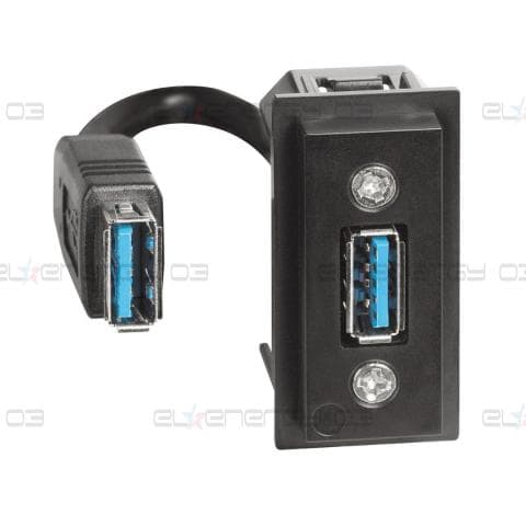 Розетка USB за данни тип A с кабел 15см 1 мод. Living Now Bticino