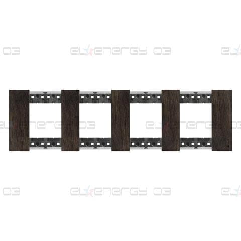 Рамка 4×2 мод. дървена цвят Орех (Walnut) Living Now Bticino