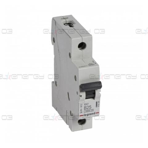 Автоматичен прекъсвач RX3 1P 25A крива В 6kA Legrand