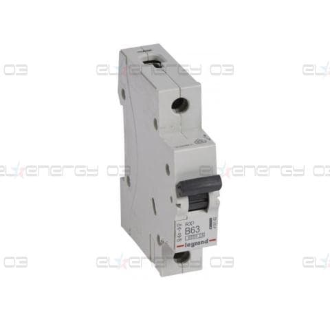 Автоматичен прекъсвач RX3 1P 63A крива В 6kA Legrand