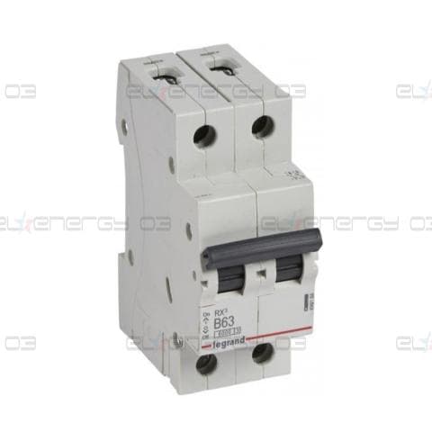 Автоматичен прекъсвач RX3 2P 63A крива В 6kA Legrand