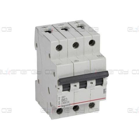 Автоматичен прекъсвач RX3 3P 63A крива В 6kA Legrand