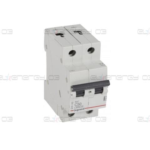 Автоматичен прекъсвач RX3 2P 50A крива С 6kA Legrand