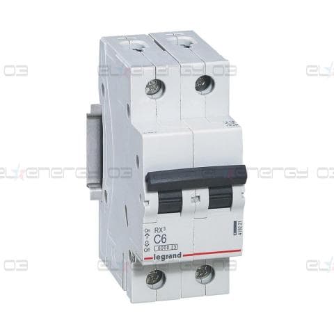 Автоматичен прекъсвач RX3 2P 6A крива С 6kA Legrand