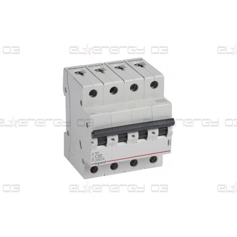 Автоматичен прекъсвач RX3 4P 50A крива С 6kA MC Legrand