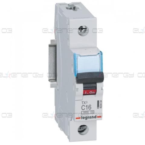 Автоматичен прекъсвач TX3 1P 16A крива С 6kA Legrand